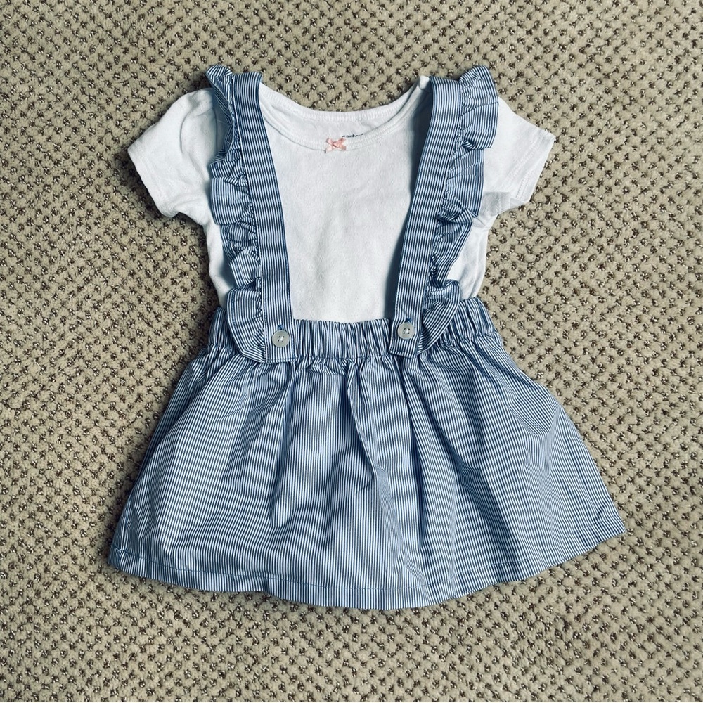 Carters seersucker skirtall matching outfit